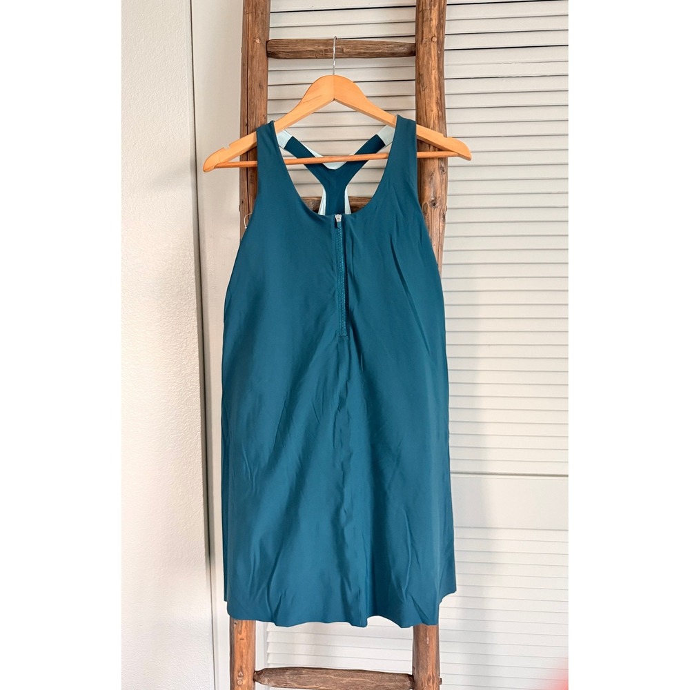 Athleta Ace Tennis‎ Dress Racerback Sleeveless Teal Blue Athletic Workout